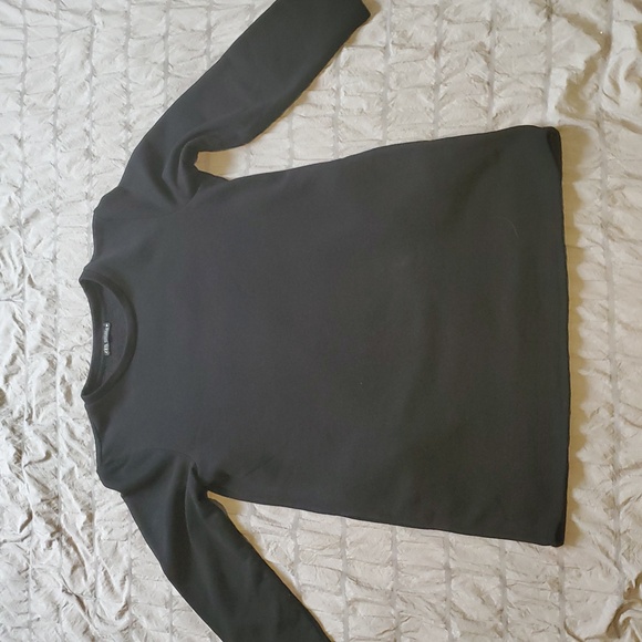 Zara Casual Black Sweatshirt mini Dress with pockets  Size S - Picture 4 of 8